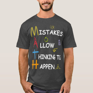数学の先生の考える間違いが起こる Tシャツ