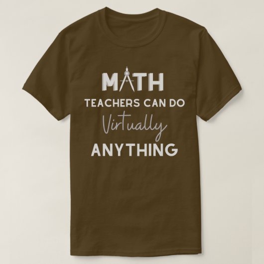 数学の先生は事実上何でもできる Tシャツ (デザイン正面)