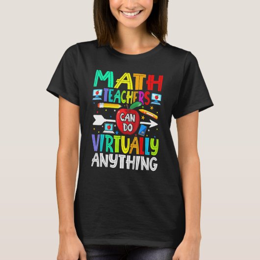 数学の先生は事実上何でもできる Tシャツ (正面)