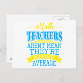 数学の先生は平均を上回る平均ではない! ポストカード (正面/裏面)