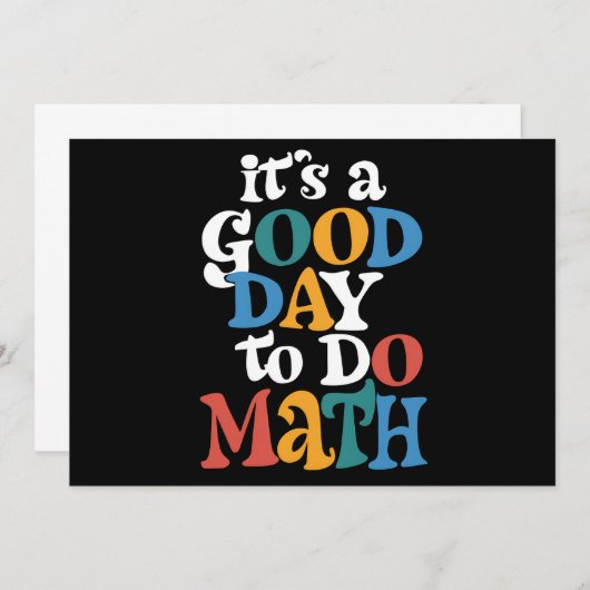 数学の先生は良い日だ感動的 招待状 (正面/裏面)