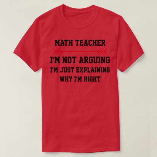 数学の先生は議論していない Tシャツ (デザイン正面)
