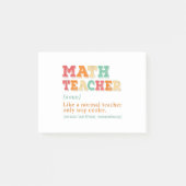 数学の先生は、通常の先生のみのクール方法 ポストイット (正面)