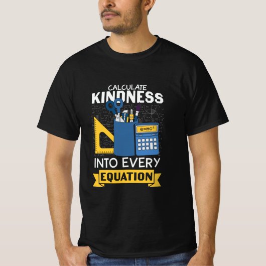 数学の先生優しさを計算 Tシャツ (正面)