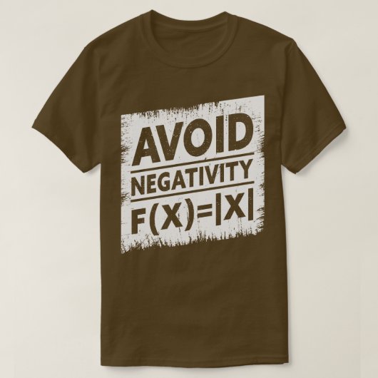 数学の先生数学の学生は否定を避ける絶対 Tシャツ (デザイン正面)