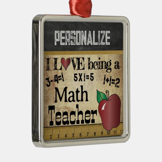 数学の先生 |ヴィンテージ メタルオーナメント (右)