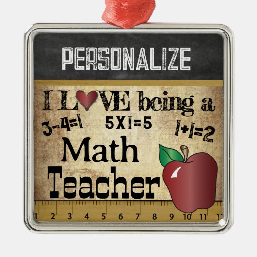 数学の先生 |ヴィンテージ メタルオーナメント (正面)