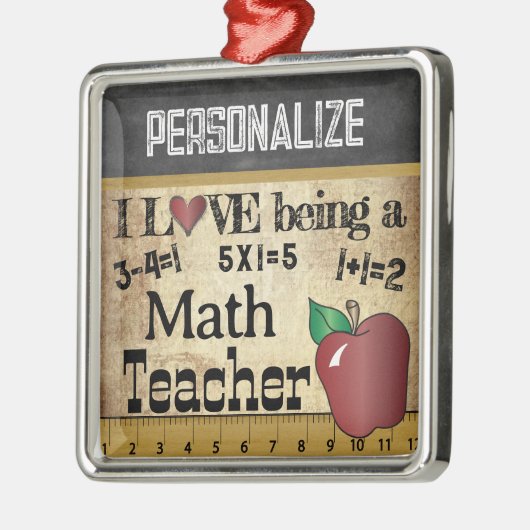 数学の先生 |ヴィンテージ メタルオーナメント (左)