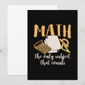 数学の先生 数学は唯一の科目 招待状 (正面/裏面)