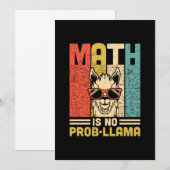 数学の先生 数学は問題なし 招待状 (正面/裏面)