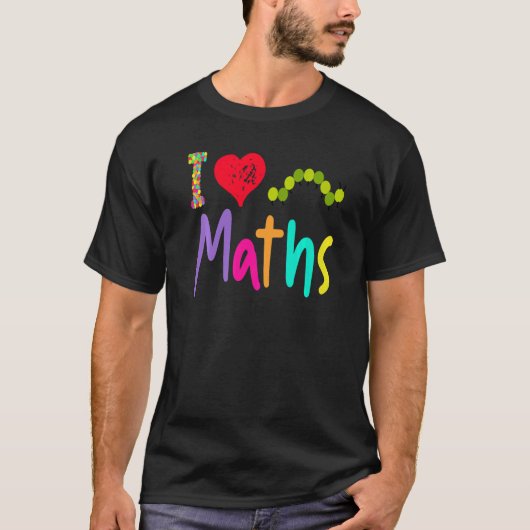 数学の先生 I Love Maths ハングリーケータピラー Tシャツ (正面)