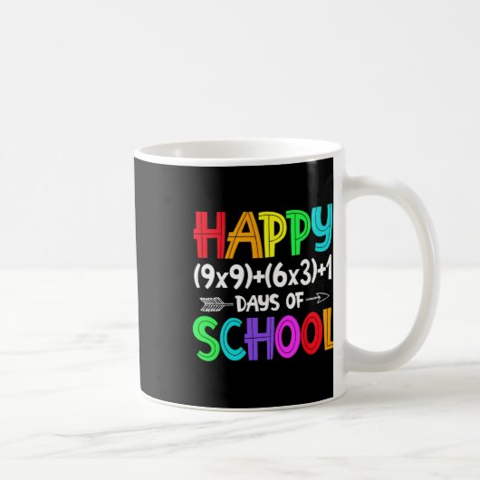 数学の公式 100日目の学校のTシャツ 数学教師 コーヒーマグカップ (右)