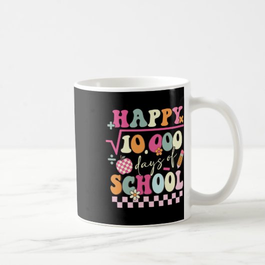 数学の公式 100日目の学校 先生 100日目おめでとう コーヒーマグカップ (右)