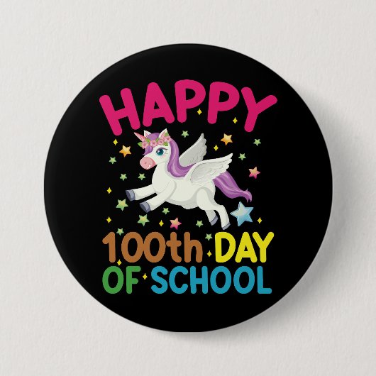 数学の公式 100日目の学校 面白い数学の先生 缶バッジ (正面)