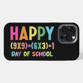数学の公式 100日目の学校 面白い数学の先生 iPhoneケース (裏面横)