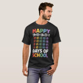 数学の公式 100日目の学校 面白い数学の先生 Tシャツ (正面フル)