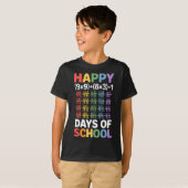 数学の公式 100日目の学校 面白い数学の先生 Tシャツ (正面フル)