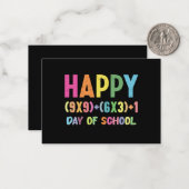 数学の公式 100日間の学校生活 面白い数学の先生 ノートカード (正面/裏面インサイチュ)