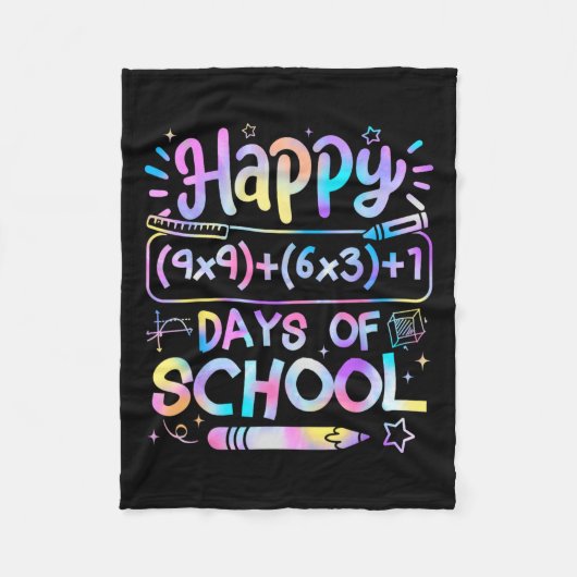 数学の公式 100日間の学校生活 面白い数学の先生 フリースブランケット (正面)