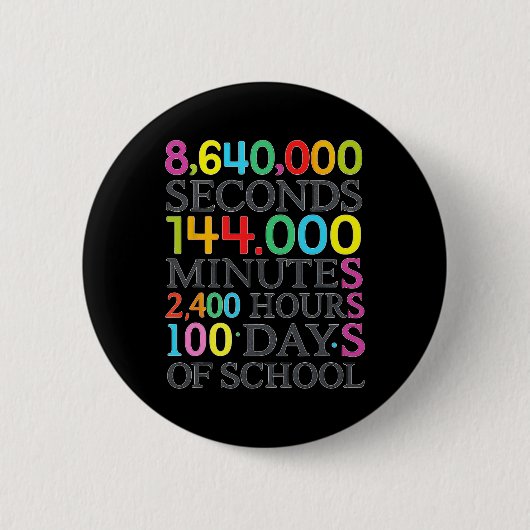 数学の公式 100日 学校 数学教師 キッズ 缶バッジ (正面)