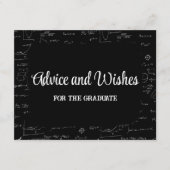 数学の卒業パーティーのアドバイス 卒業生へ エンクロージャーカード (正面)