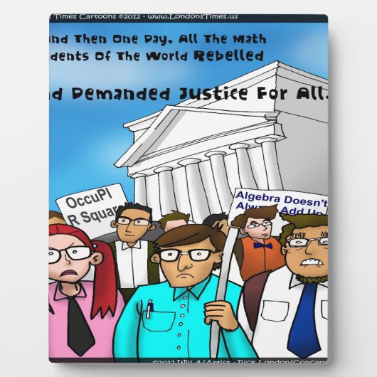 数学の反乱おもしろいギフトティー&カード フォトプラーク (正面)