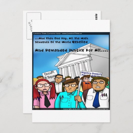 数学の反乱おもしろいギフトティー&カード ポストカード (正面/裏面)