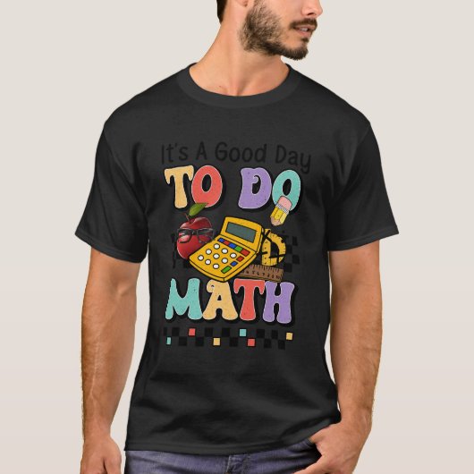 数学の可愛い新学期の少年は良い日だ Tシャツ (正面)