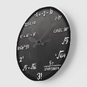 数学の同等化の時計(黒) ラージ壁時計 (Angle)