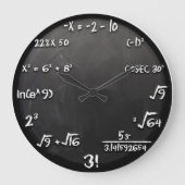 数学の同等化の時計(黒) ラージ壁時計 (正面)