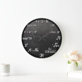 数学の同等化の時計(黒) ラージ壁時計 (Home)