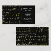 数学の同等化の黒板の数学の個人教師/先生 名刺 (正面/裏面)