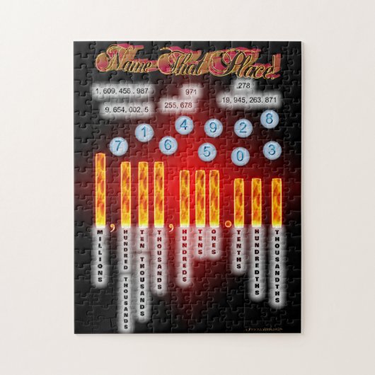 数学の名前置く ジグソーパズル (縦)