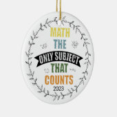 数学の唯一の科目はカスタム先生 セラミックオーナメント (右)