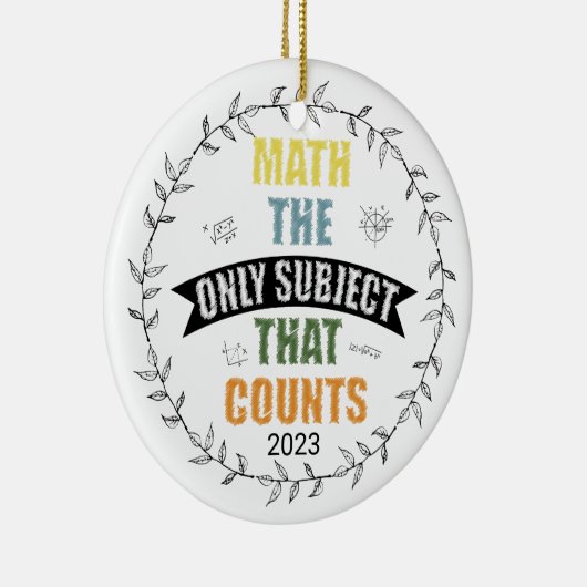数学の唯一の科目はカスタム先生 セラミックオーナメント (右)