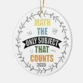 数学の唯一の科目はカスタム先生 セラミックオーナメント (左)
