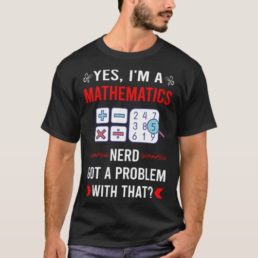 数学の問題あり マス 数学 Tシャツ (正面)