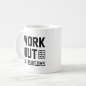 数学の問題を解く コーヒーマグカップ (正面左)