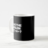 数学の問題を解く 67 おもしろTシャツ キッズ ボーイズ コーヒーマグカップ (正面左)