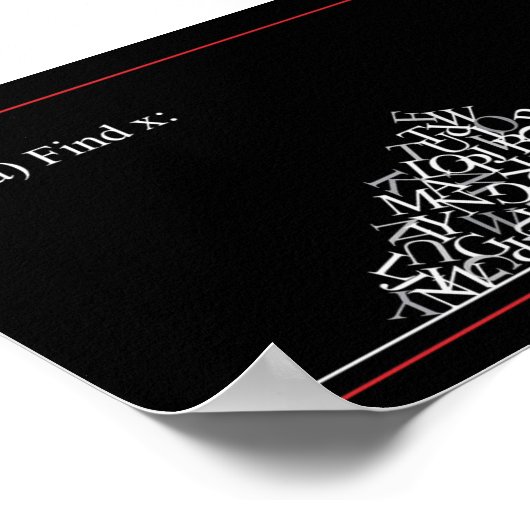 数学の問題 ポスター (角)