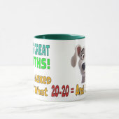 数学の天才，おもしろい,ユーモアのあるパパジョーク漫画ミーム マグカップ (中央)