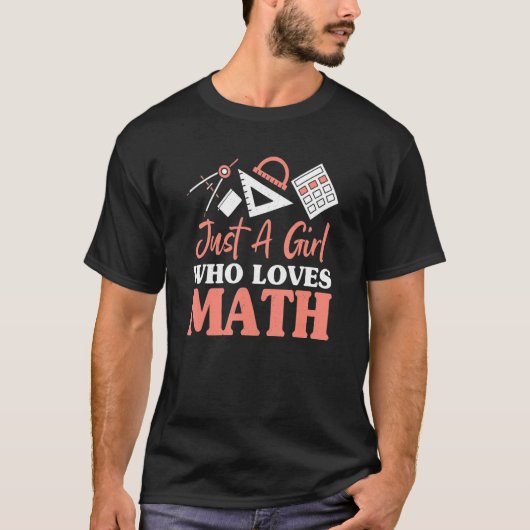数学の女子数学アパレルギーク Tシャツ (正面)