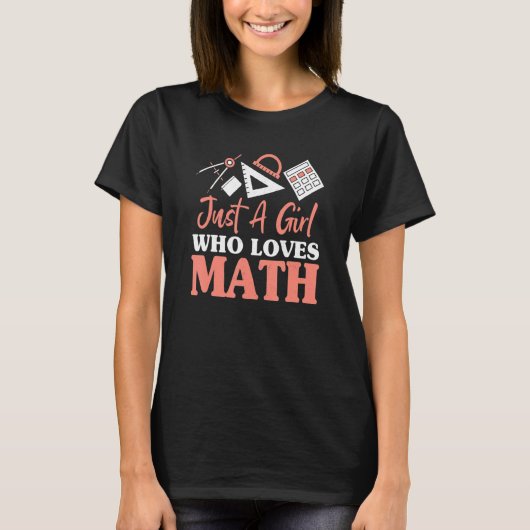 数学の女子数学アパレルギーク Tシャツ (正面)
