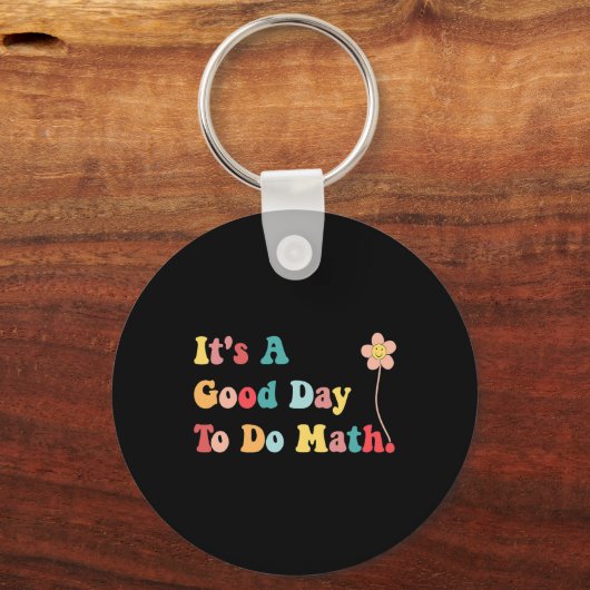 数学の女性の子供を戻す先生をする良い日 キーホルダー (正面)