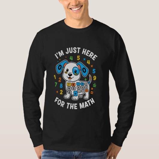 数学の子犬がいるから来ただけの生徒 先生 L Tシャツ (正面)