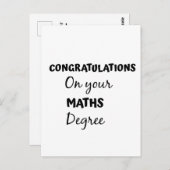 数学の学位おめでとう ポストカード (正面/裏面)