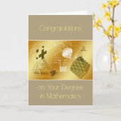 数学の学位のカード カード (黄色い花)
