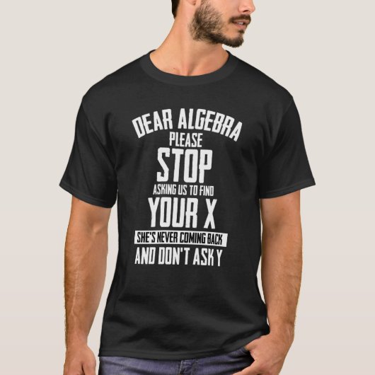 数学の学生と数学の先生代数XおよびY Var Tシャツ (正面)