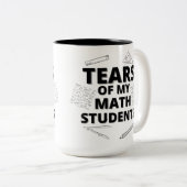 数学の学生の涙を見る数学の先生 ツートーンマグカップ (正面右)