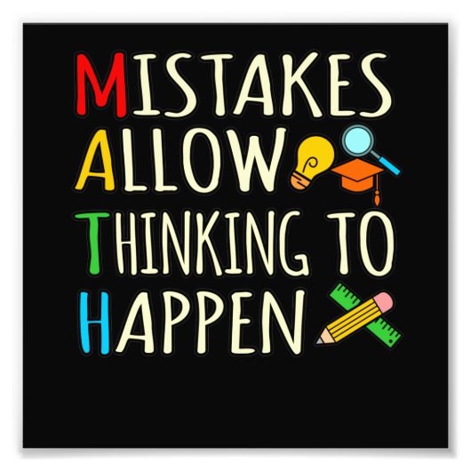 数学の学生の間違い数学の数学の先生 フォトプリント            (正面)